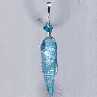 Image 3 of Aqua Aura Quartz Crystal Handmade Pendant