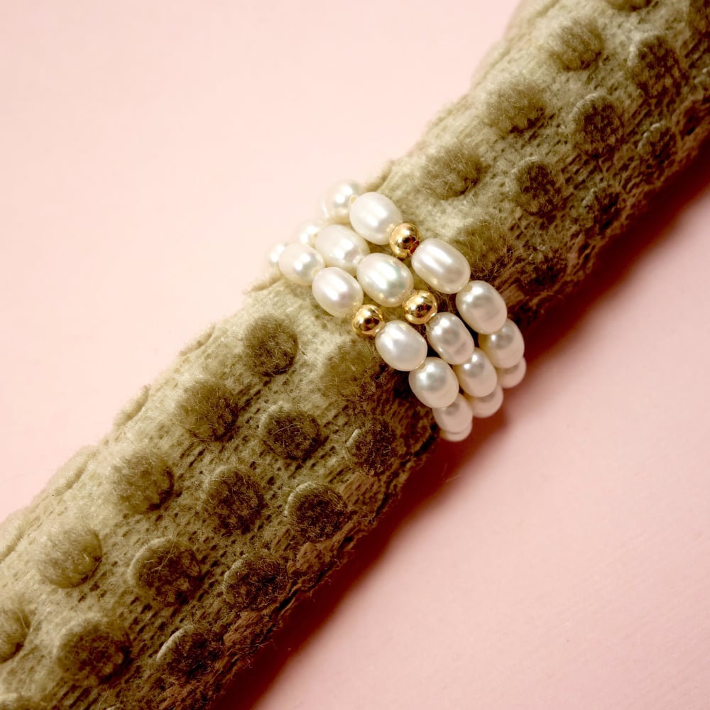 Image of Pearl Stacker Ring