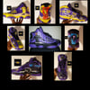 Kustom Jordan XIII "Black"Mamba" Size 13 Kobe Bryant/Chadwick Boseman Tribute