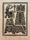 Lion Dance Block print