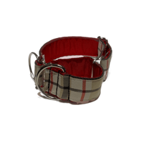 Tan Plaid - Martingale Collar