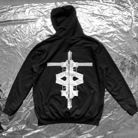 Image 1 of TERROR VISION - Tech9 Cross hoodie (with one 3M reflective embroidery logo patch on the hood.)