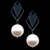 PLISSÉ SILHOUETTE Earring OX with Various Pearls