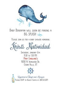 Big Splash Nautical Baby Shower Invitation- 5x7