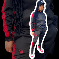 Image 1 of Red & Black VE Drip Tracksuit Security