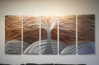 Image 2 of Tree of Life Copper 36x79 - Metal Wall Art Abstract Sculpture Modern Decor