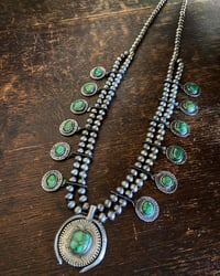 Image 3 of WL&A Handmade Old Style Emerald Valley Blossom Necklace - 28" - 150 Grams