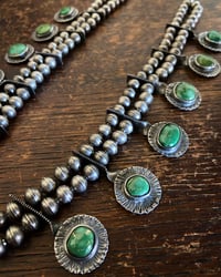 Image 5 of WL&A Handmade Old Style Emerald Valley Blossom Necklace - 28" - 150 Grams