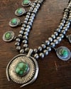 WL&A Handmade Old Style Emerald Valley Blossom Necklace - 28" - 150 Grams