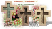 Image 1 of GARDEN LIVING WALL ART ~ SMALL 15" CROSS Shaped Planter ~ 