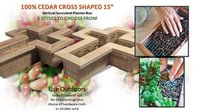Image 2 of GARDEN LIVING WALL ART ~ SMALL 15" CROSS Shaped Planter ~ 