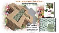 Image 3 of GARDEN LIVING WALL ART ~ SMALL 15" CROSS Shaped Planter ~ 
