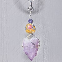 Image 2 of Lavender Spirit Quartz Cactus Crystal  Pendant