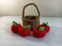 Crochet Apple Decor, Mini Apples, Baby Photoshoot Prop, Gift for Teachers