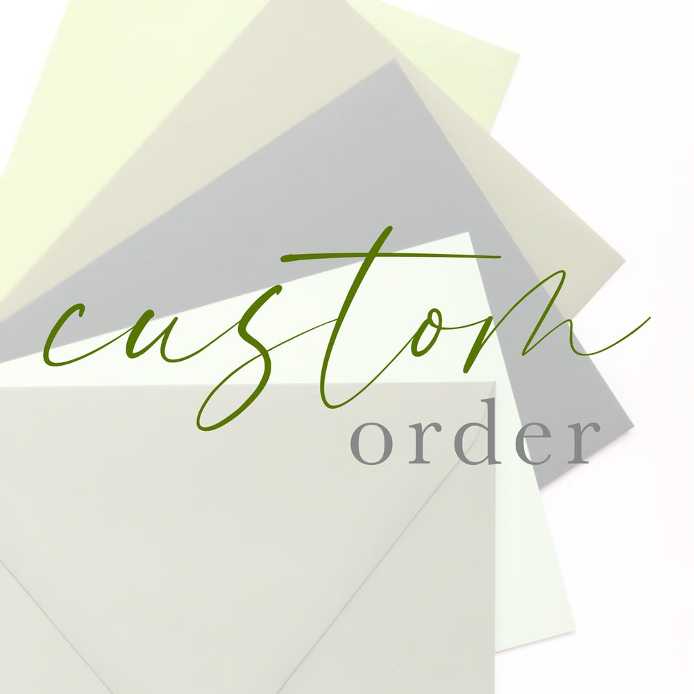 Image of Custom Order - Claire + Justin