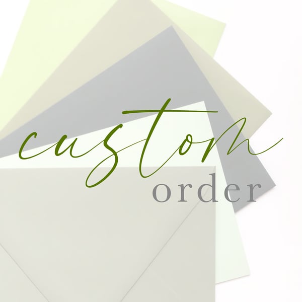 Image of Custom Order - Claire + Justin