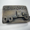 Vintage Kenworth Trucks Brass Belt Buckle