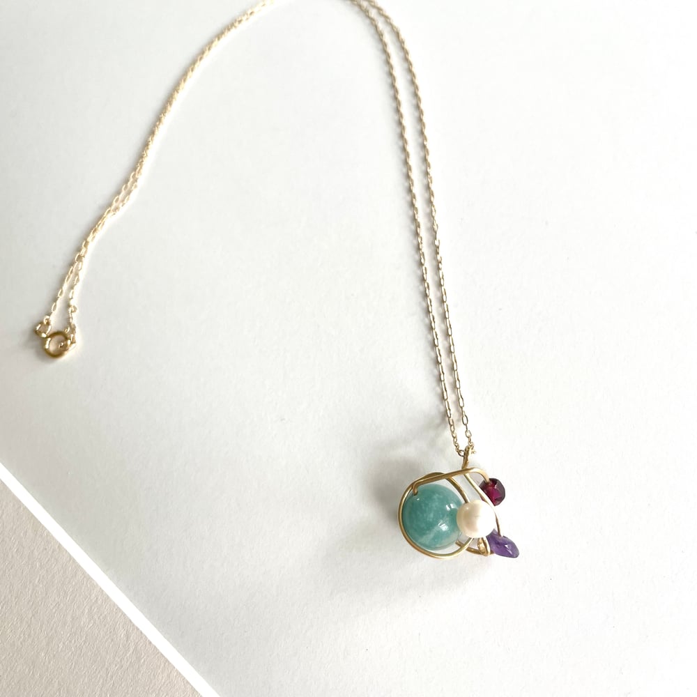 Image of Cosmo Blue jade necklace