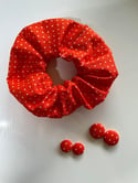 Scrunchie & Button Earring Sets