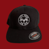 Black - Mesh Flexi-fit Hat - Embroidered Circle Logo