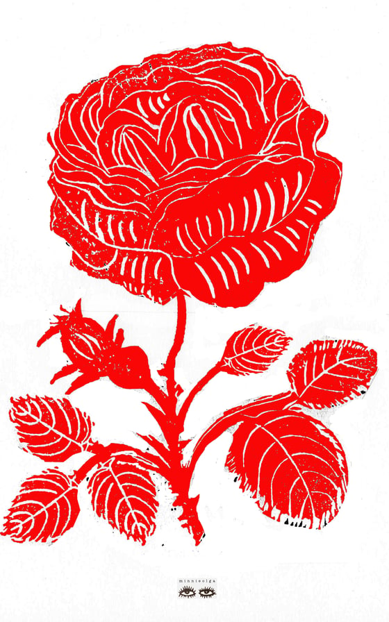 Image of RED ROSE CARD/ PRINT