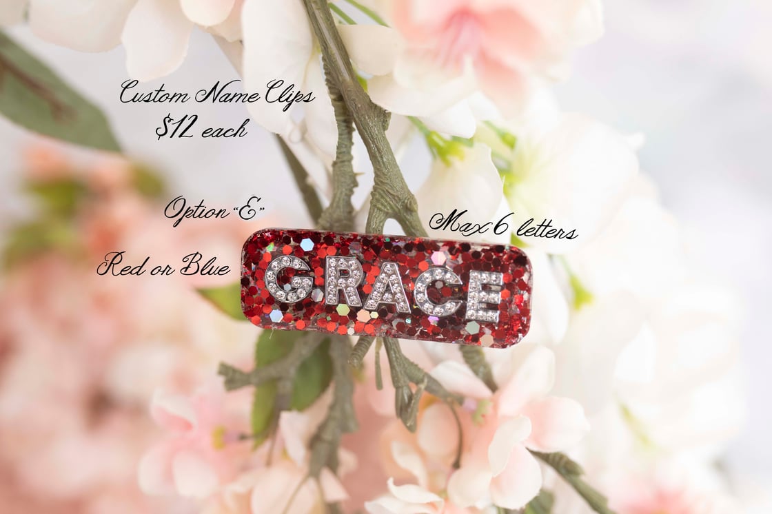 Image of RED AND BLUE "SPIRIT" HAIR CLIPS