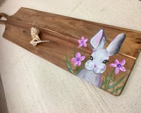 Image 2 of Individually Hand Painted Long Serving 'Bunny' Platter Board