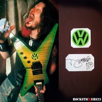 Image 1 of Dimebag Darrell Washburn D3 Dime Slime (VW)  guitar stickers Pantera decal + vinyl vinyl autograph 
