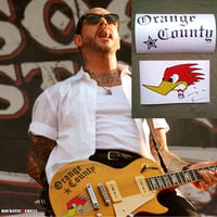 Image 1 of Mike Ness guitar stickers Woodpecker & Orange County decal Social Distortion