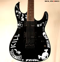 Image 3 of Jeff Hanneman stickers guitar KILL Custom ESP signature vinyl decal Slayer Full Set 17