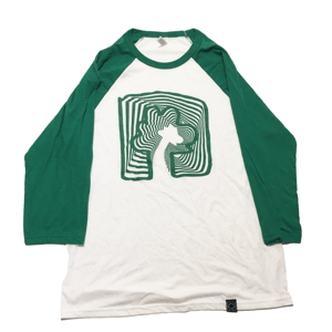 Image of baseball shirt "PSYCH" green