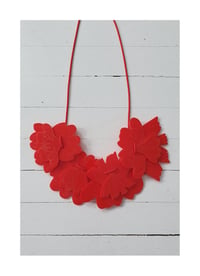 Image 1 of ogrlica CVET - RDEČA // BLOSSOM necklace - RED