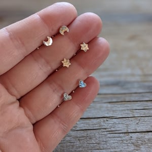 Image of Sterling mini huggie earrings, made to order