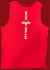 Red Tanktop -Spine Print Vertical Logo