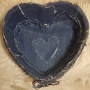 Image 5 of Tasty Raw Edge Denim Love-Li Denim Heart Dish