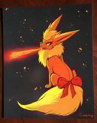Image 1 of Femme "Fluffy Fire Fox" - 8" x 10" Art Print