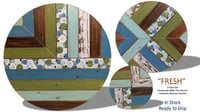 Image 1 of "Fresh" Reclaimed 1890s Pine Round Frameless Abstract Artwork 3 Piece Set