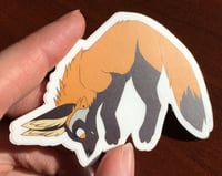 Image 2 of Cross Fox Jumping - Die-Cut Sticker 