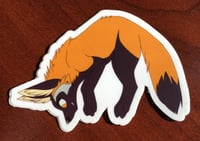 Image 1 of Cross Fox Jumping - Die-Cut Sticker 