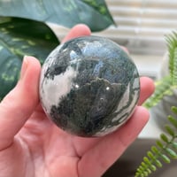 Image 5 of Moss Agate Sphere D