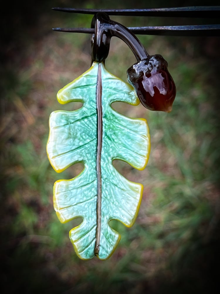Image of Green Acorn & Oak Leaf Pendant