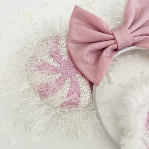 Image of Pink Peppermint Mouse Ears with Trim
