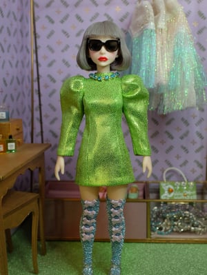 Image of Lounging Linda ~ Electric Dreams Set ~ Green & Chartreuse ~ For Blythe & Cherry