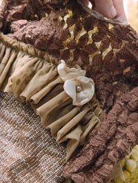 Image 2 of Photo prop | Boho newborn girl bodysuit for photoshoot | Lara | brown