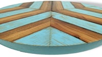 Image 5 of "Friendships" Reclaimed 1890s Pine 14 inch Round Frameless Abstract Artwork 