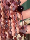 Rainbow Spinel Mini Mala with Purple Garnet Guru Bead, Rainbow Spinel 108 Beads Japa Mala