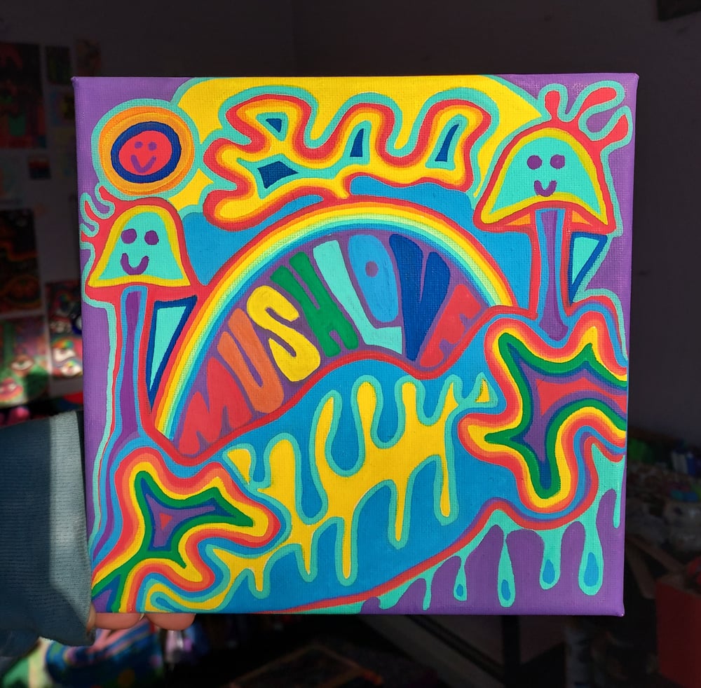 'Mush Love' 8x8 painting 