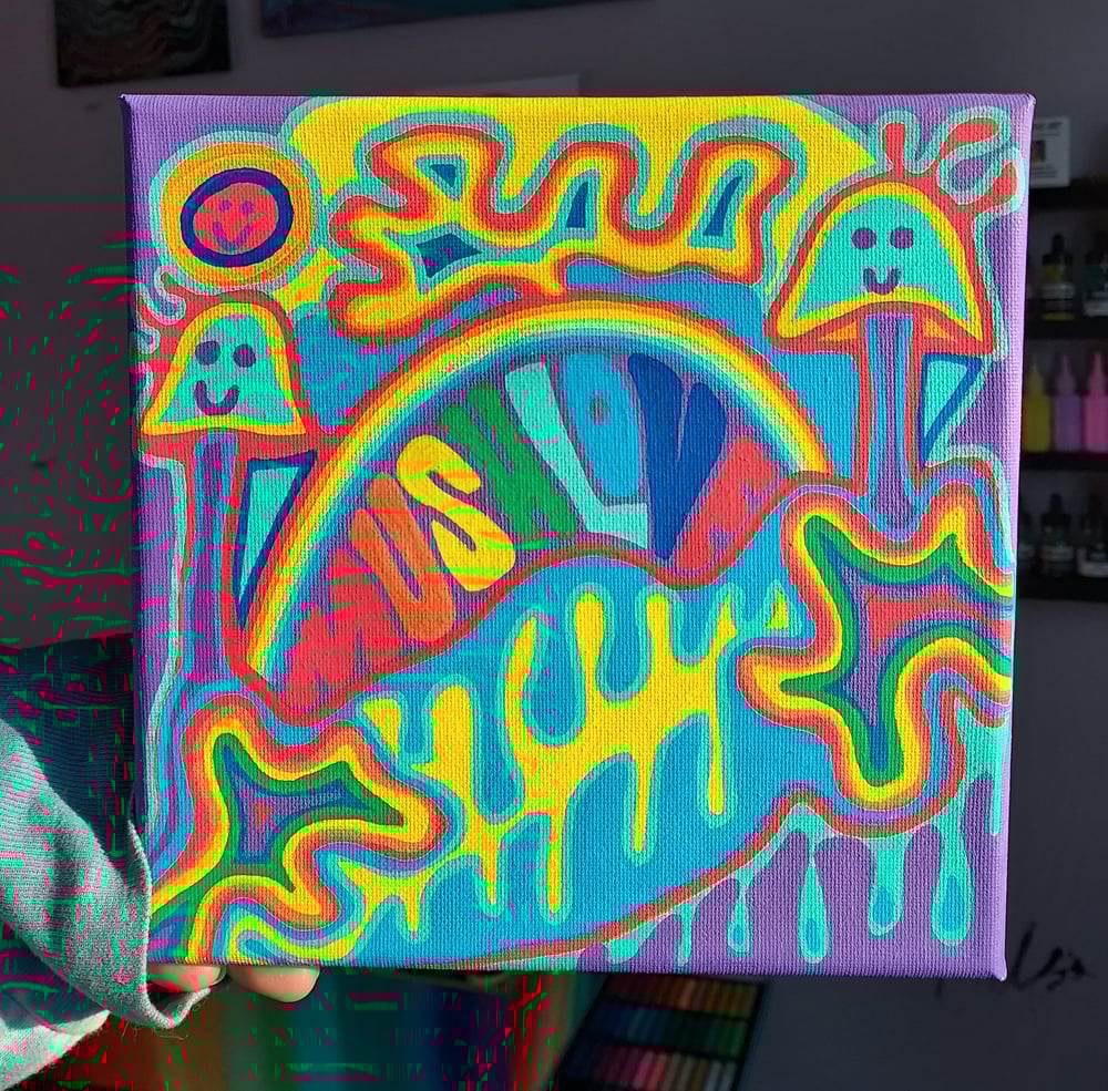 'Mush Love' 8x8 painting 