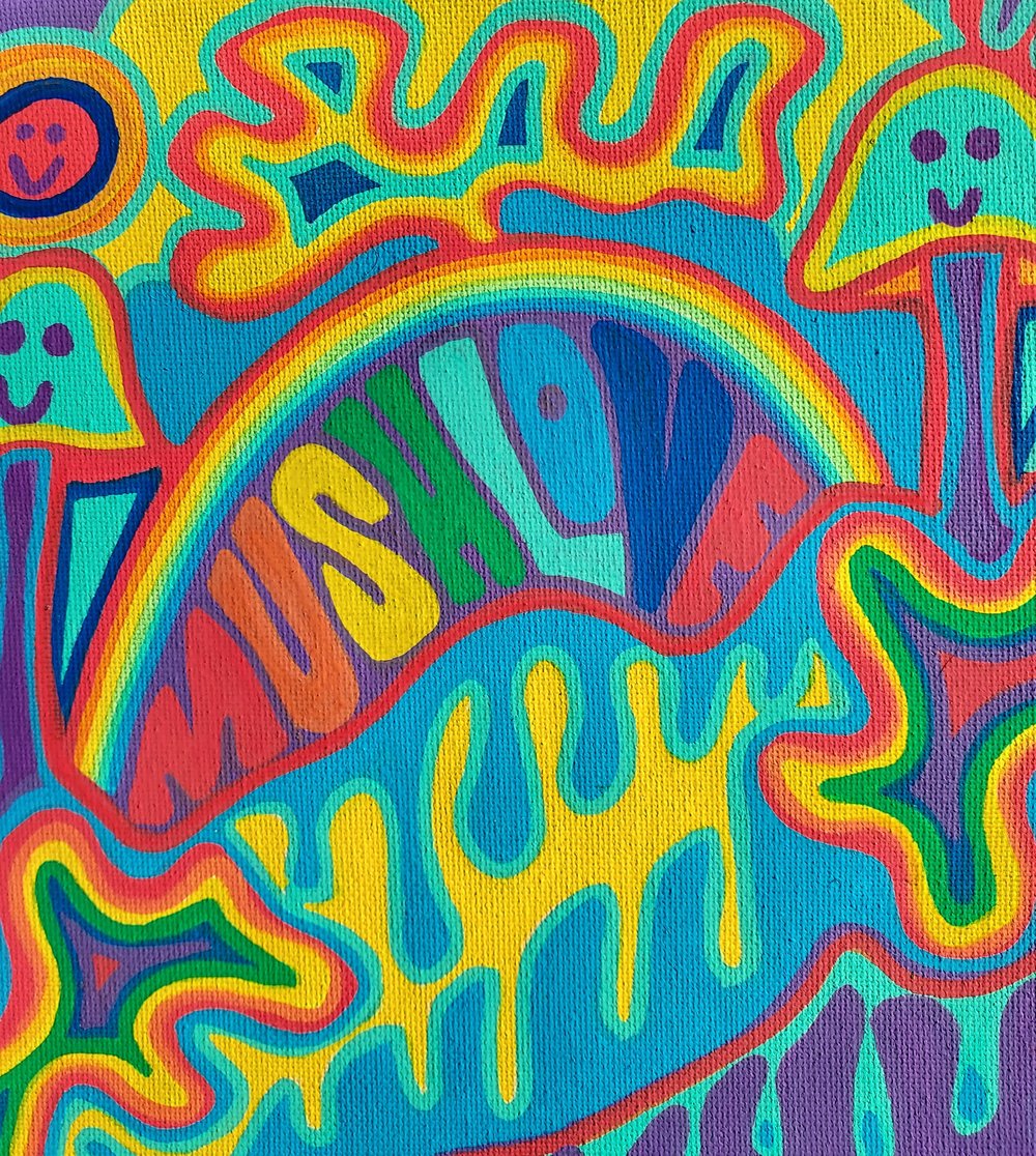 'Mush Love' 8x8 painting 