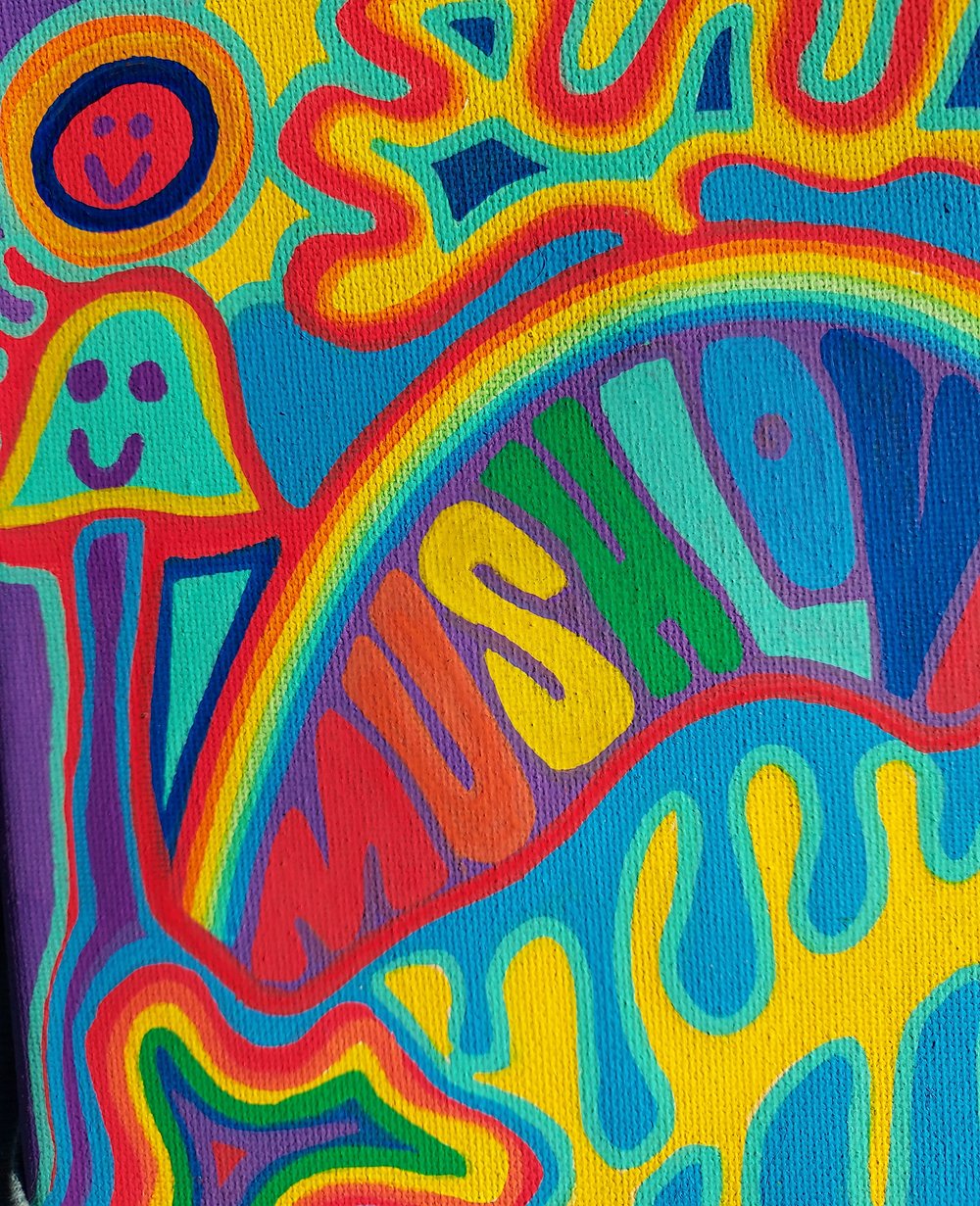 'Mush Love' 8x8 painting 